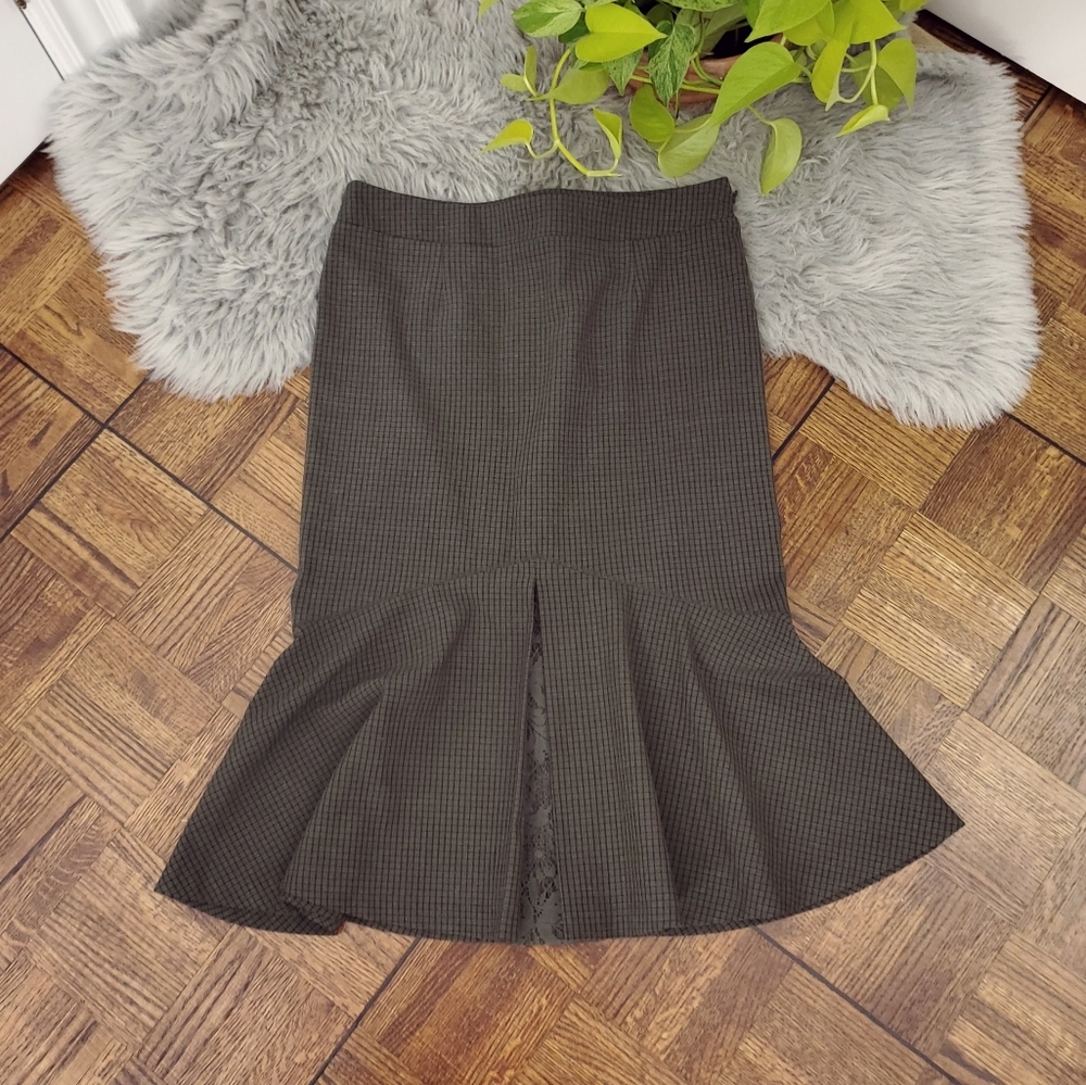 Vintage Y2K Le Château Librarian chic Plaid Fall Plaid Skirt